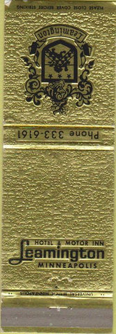 Matchbook Cover - Leamington Hotel Minneapolis MN