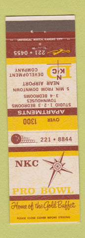 Matchbook Cover - NKC Bowling North Kansas City MO