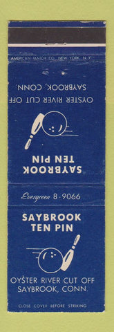 Matchbook Cover - Saybrook Ten Pin Bowling Saybrook CT AMF