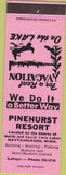 Matchbook Cover - Pinehurst Resort Naytahwaush MN