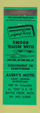 Matchbook Cover - Avery's Motel Battle Creek MI WEAR GREEN