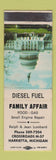 Matchbook Cover - Family Affair oil gas restaurant Harrietta MI