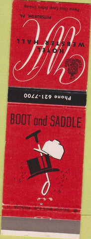Matchbook Cover - Hotel Webster Hall Pittsburgh PA