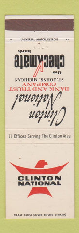 Matchbook Cover - Clinton National Bank St Johns MI