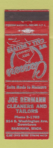 Matchbook Cover - Joe Rehmann Cleaners Taylors Saginaw MI WEAR