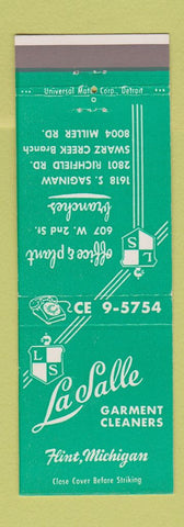 Matchbook Cover - LaSalle Cleaners Flint MI