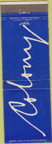 Matchbook Cover - Colony Cincinnati OH