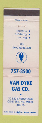 Matchbook Cover - Van Dyke Gas Center Line MI WEAR propane