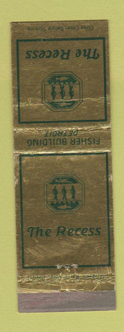 Matchbook Cover - The Recess Detroit MI Fisher Building WEAR