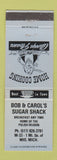 Matchbook Cover - Bob & Carol's Sugar Shack Mio MI WEAR