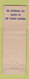 Matchbook Cover - John Lenz Auto Repair Battle Creek MI WEAR