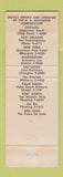 Matchbook Cover - HR Weissberg Hotels Lord Baltimore MD