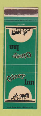 Matchbook Cover - Olney Hotel MD WEAR