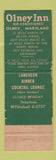Matchbook Cover - Olney Hotel MD WEAR