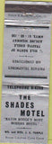 Matchbook Cover - Shades Motel Baton Rouge LA
