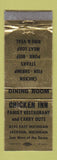 Matchbook Cover - Chicken Inn Jackson MI WORN