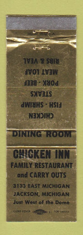 Matchbook Cover - Chicken Inn Jackson MI WORN
