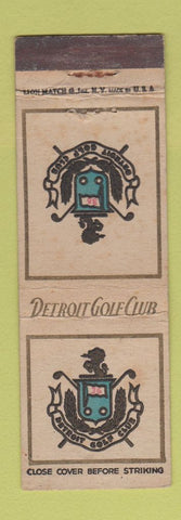 Matchbook Cover - Detroit Golf Club MI WEAR