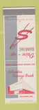 Matchbook Cover - Columbia Savings Bank Columbia MO