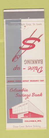 Matchbook Cover - Columbia Savings Bank Columbia MO