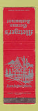 Matchbook Cover - Metzger's German Restaurant Ann Arbor MI WEAR