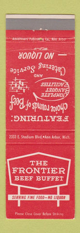 Matchbook Cover - Frontier Beef Buffet Ann Arbor MI