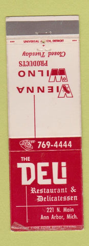 Matchbook Cover - Deli Restaurant Ann Arbor MI Vienna Wilno WEAR