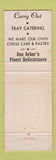 Matchbook Cover - Deli Restaurant Ann Arbor MI Vienna Wilno WEAR