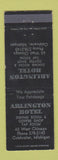 Matchbook Cover - Arlington Hotel Coldwater MI
