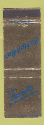 Matchbook Cover - Hotel Bennett Mount Pleasant MI WEAR