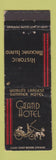 Matchbook Cover - Grand Hotel Mackinac Island MI WEAR
