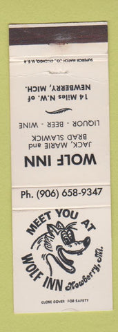 Matchbook Cover - Wolf Inn Newberry MI