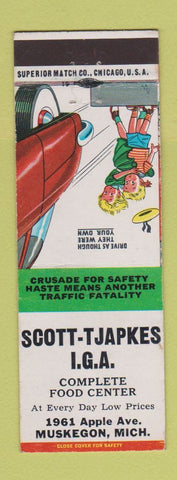 Matchbook Cover - Scott Tjapkes IGA Grocery Musekgon MI