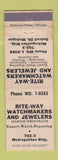 Matchbook Cover - Rite Way Watches Jewelry Detroit MI WORN