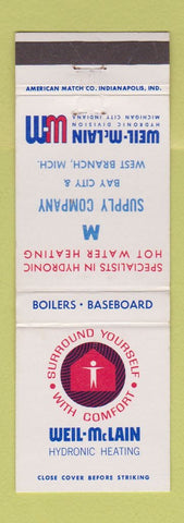 Matchbook Cover - Weil McLain Heating West Branch Bay City MI