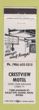 Matchbook Cover - Crestview Motel Sault Ste Marie MI