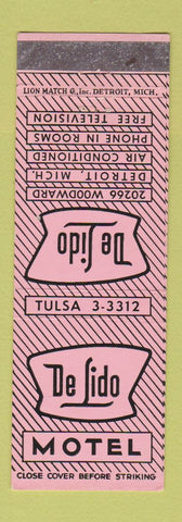 Matchbook Cover - De Lido Motel Detroit MI