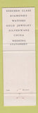 Matchbook Cover - Charles Warren Jewelry Silversmith Detroit MI