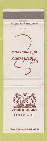 Matchbook Cover - Jules Schubot Detroit MI jewelry WEAR