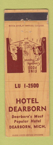Matchbook Cover - Hotel Dearborn Dearborn MI