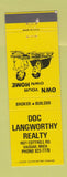 Matchbook Cover - Doc Langworthy Real Estate Vassar MI