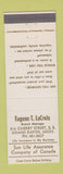 Matchbook Cover - Eugene LaCroix Insurance Sun Life Grand Rapids MI