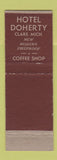 Matchbook Cover - The Doherty Hotel Clare MI