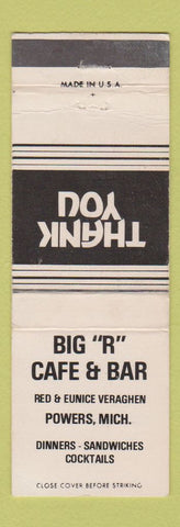 Matchbook Cover - Big R Cafe Bar Powers MI WEAR