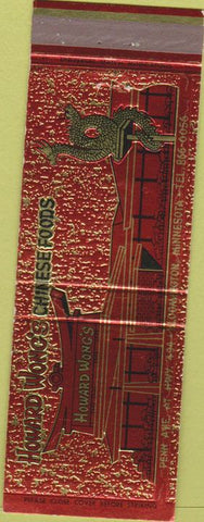 Matchbook Cover - Wong's Chinese Food Bloomington MN