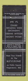 Matchbook Cover - Keystone Restaurant Hagerstown MD