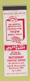 Matchbook Cover - Little Restaurant Fountain Service Baltimore MD