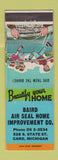 Matchbook Cover - Baird Air Seal Home Improvement Caro MI