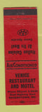 Matchbook Cover - Venice Restaurant Motel Hagerstown MD