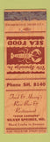 Matchbook Cover - Fred & Harry's Raw Bar Restaurant Silver Spring MD WEAR
